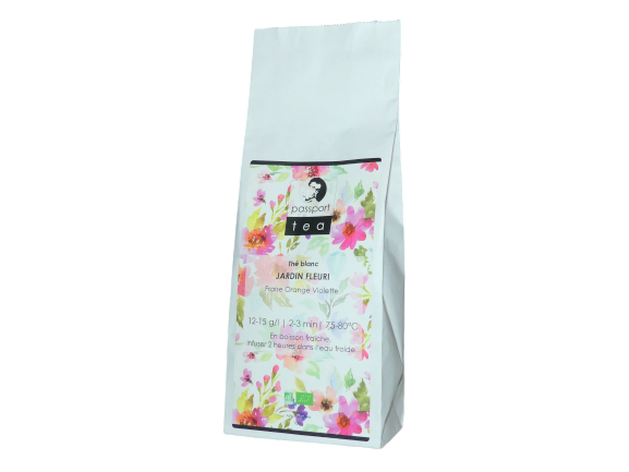 thé blanc jardin fleuri